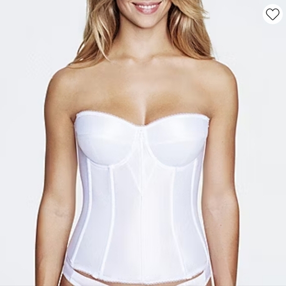 Dominique White Strapless Corset Bra with Removable Straps, Size 42DD - Picture 1 of 10
